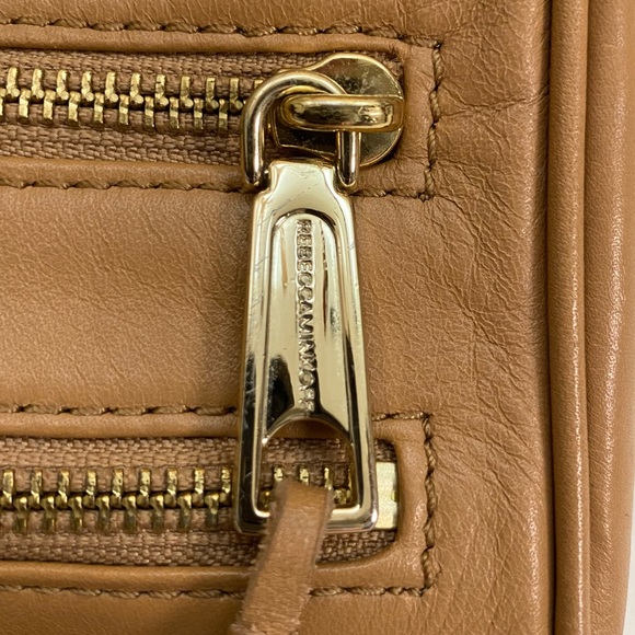 Rebecca Minkoff Camel Crossbody With Tassel Zippers. Studded long strap EUC - Picture 4 of 8
